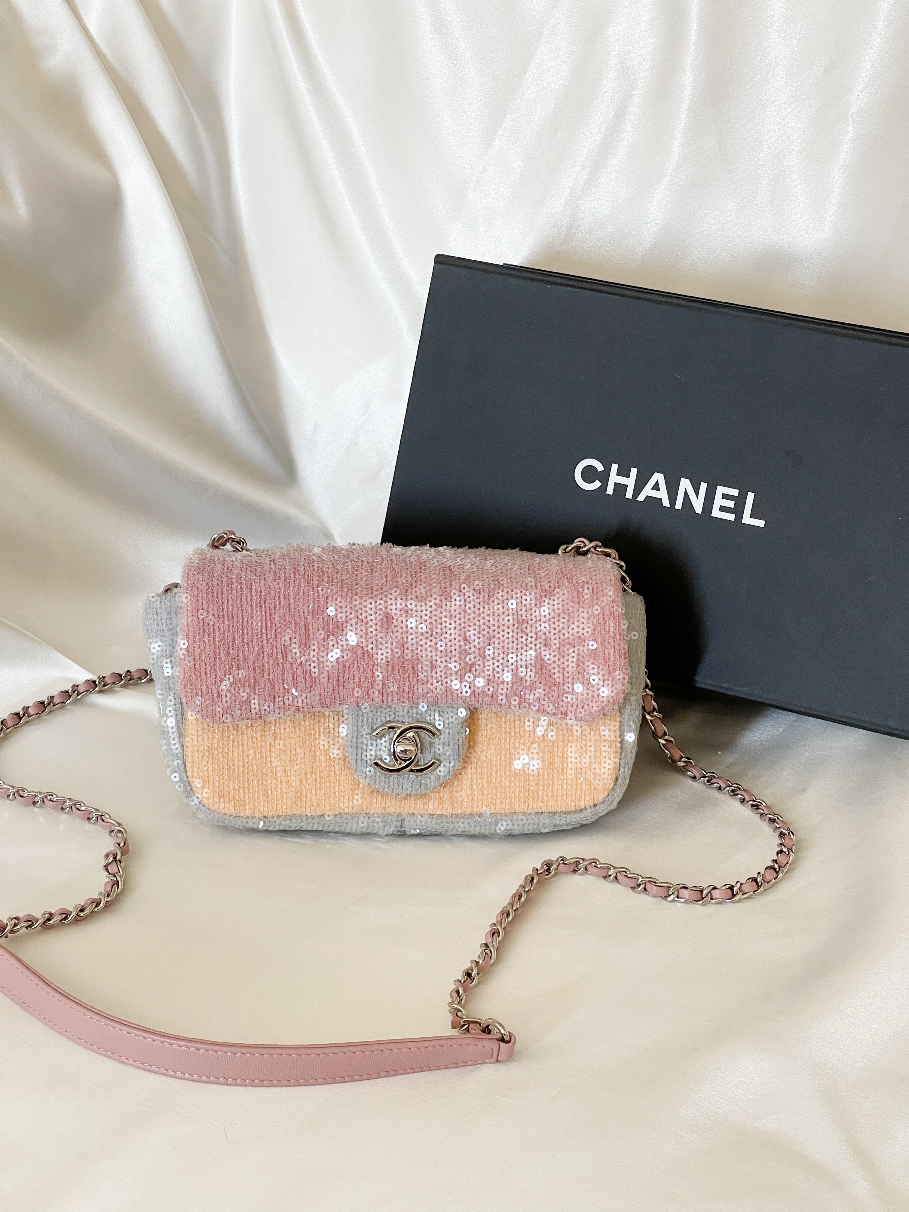 CHANEL Sequin Mini Waterfall Flap Le Plaisir Archive