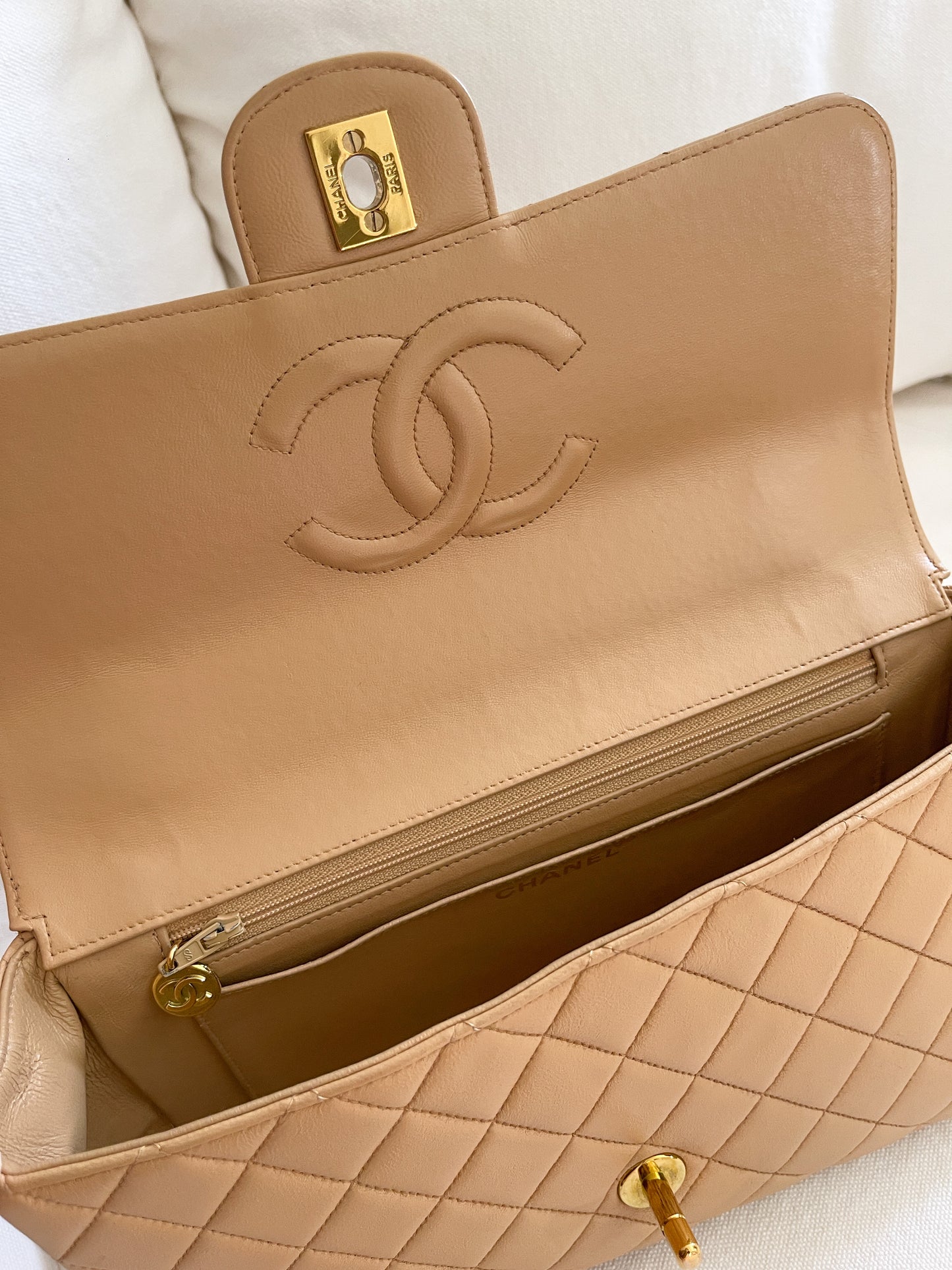 Vintage CHANEL Top Handle Parent Flap Bag