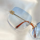 Vintage CHANEL SWAROVSKI Crystal Jumbo Diamanté Sunglasses