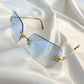 Vintage CHANEL SWAROVSKI Crystal Jumbo Diamanté Sunglasses