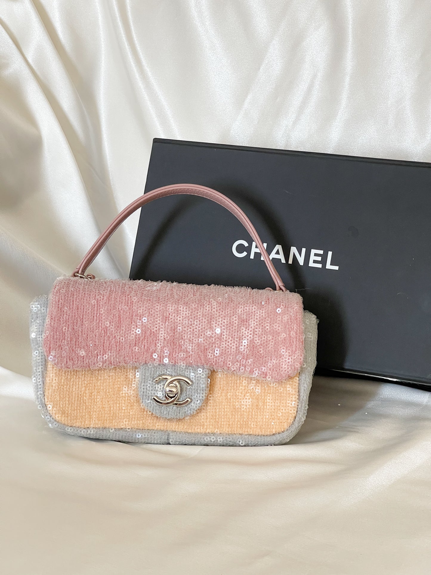 CHANEL Sequin Mini Waterfall Flap