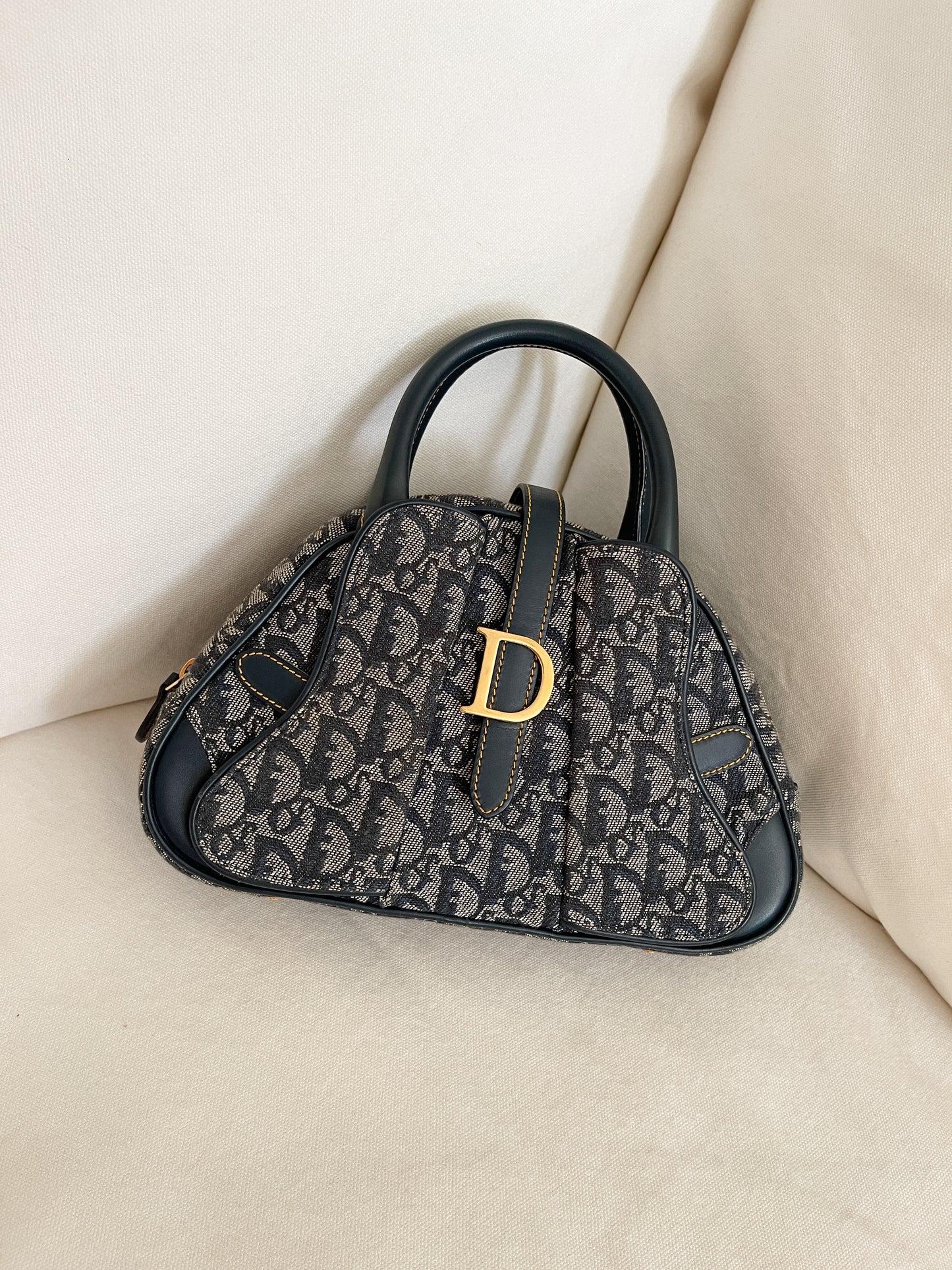 Vintage DIOR Double Saddle Bowler Bag