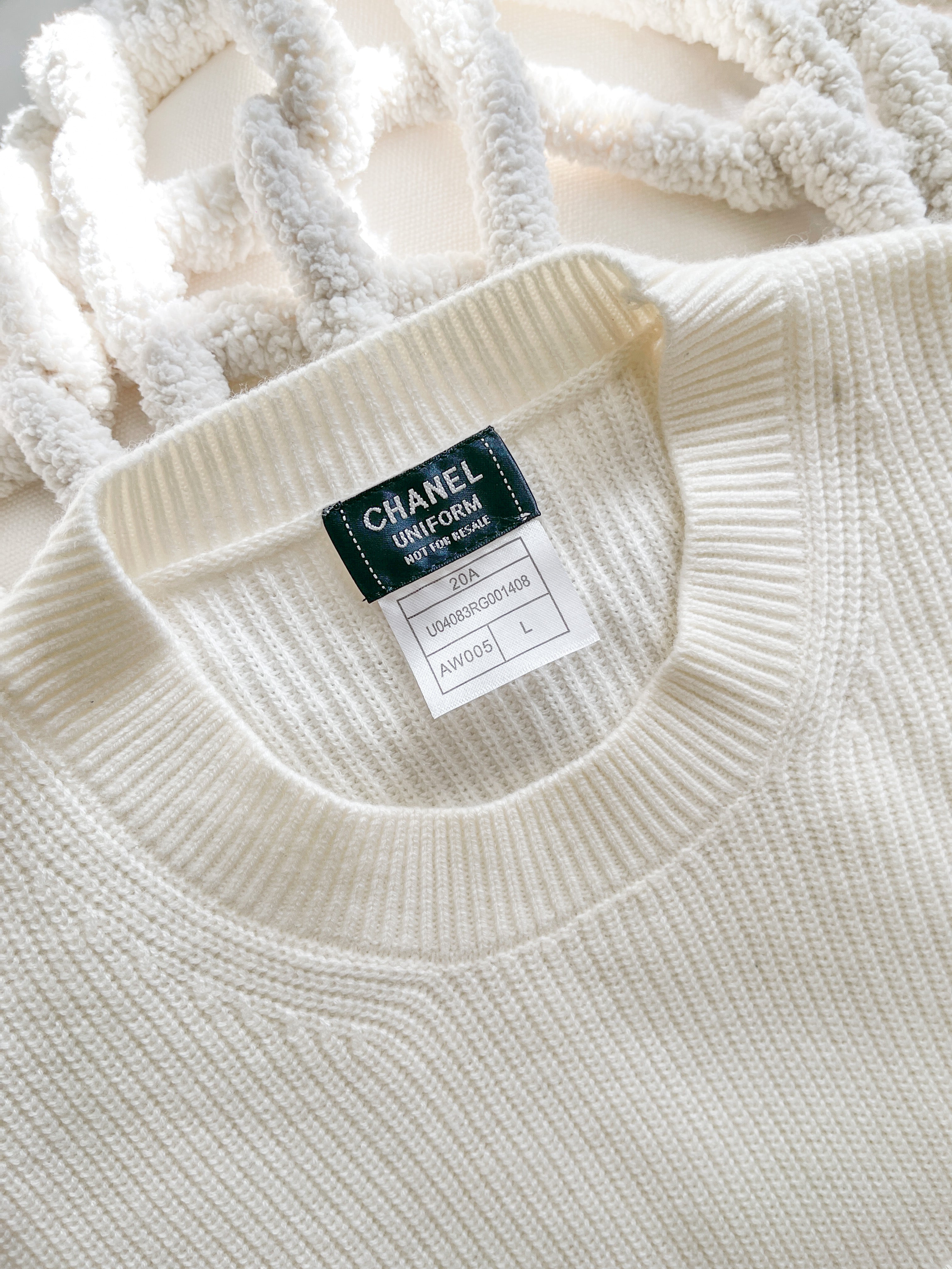 CHANEL Unisex Logo Knit Sweater