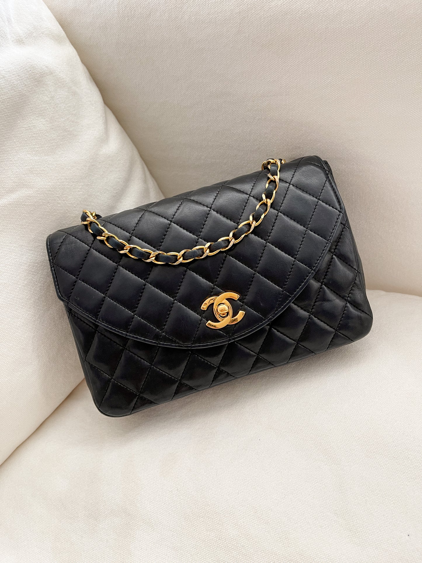 Vintage CHANEL Half Moon Flap