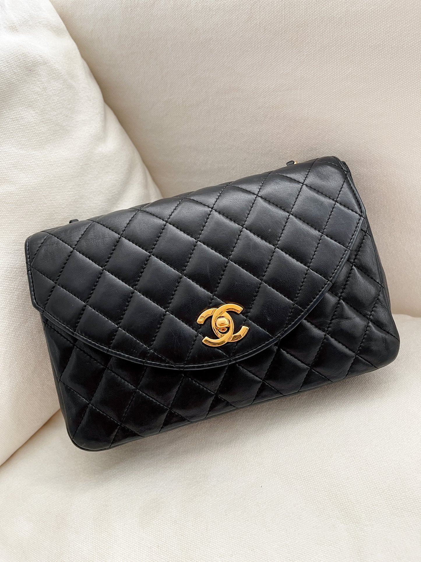 Vintage CHANEL Half Moon Flap