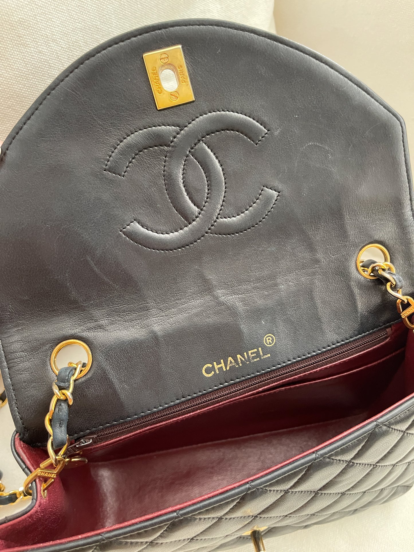 Vintage CHANEL Half Moon Flap