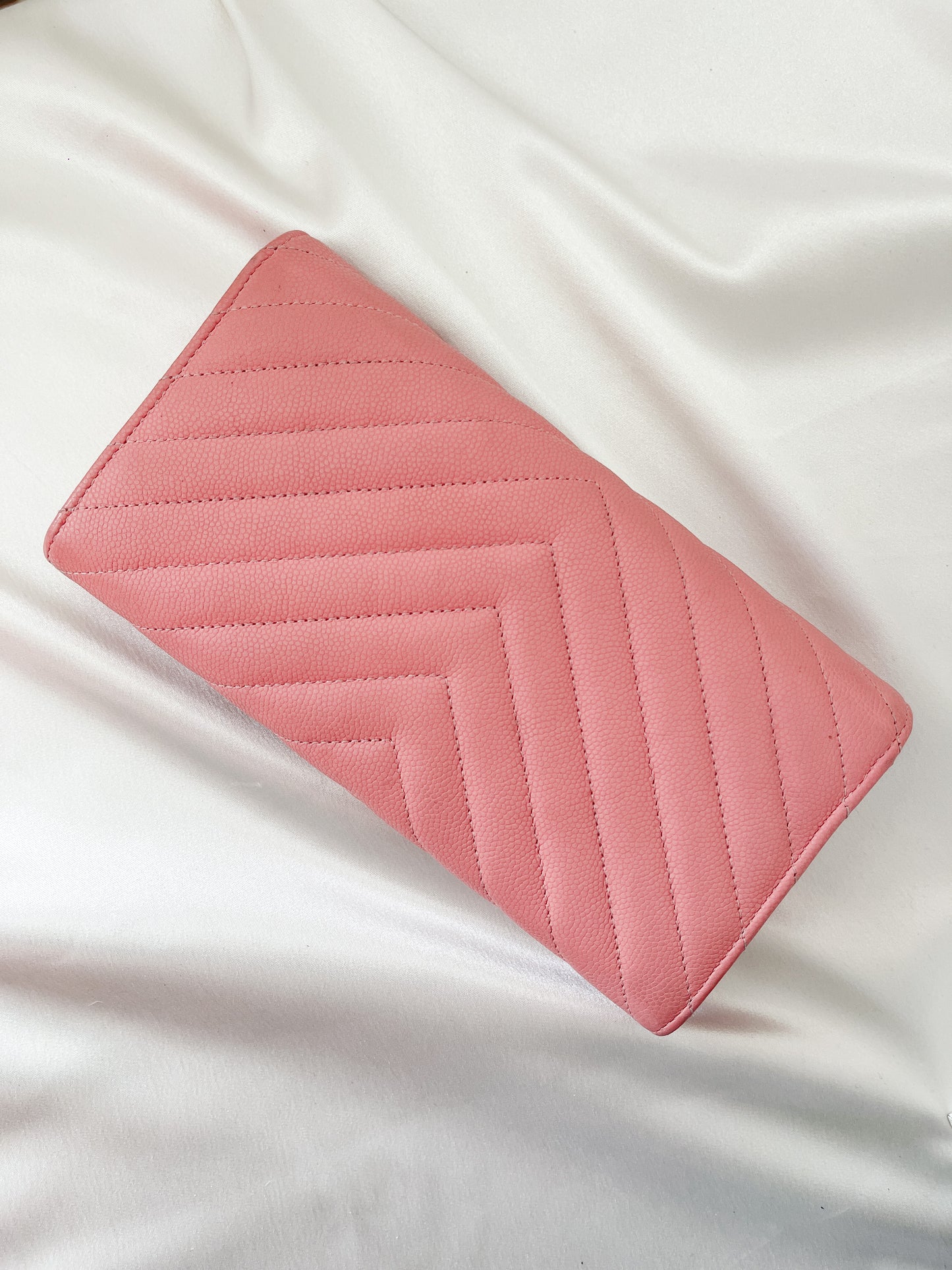 CHANEL Chevron Flap Long Wallet