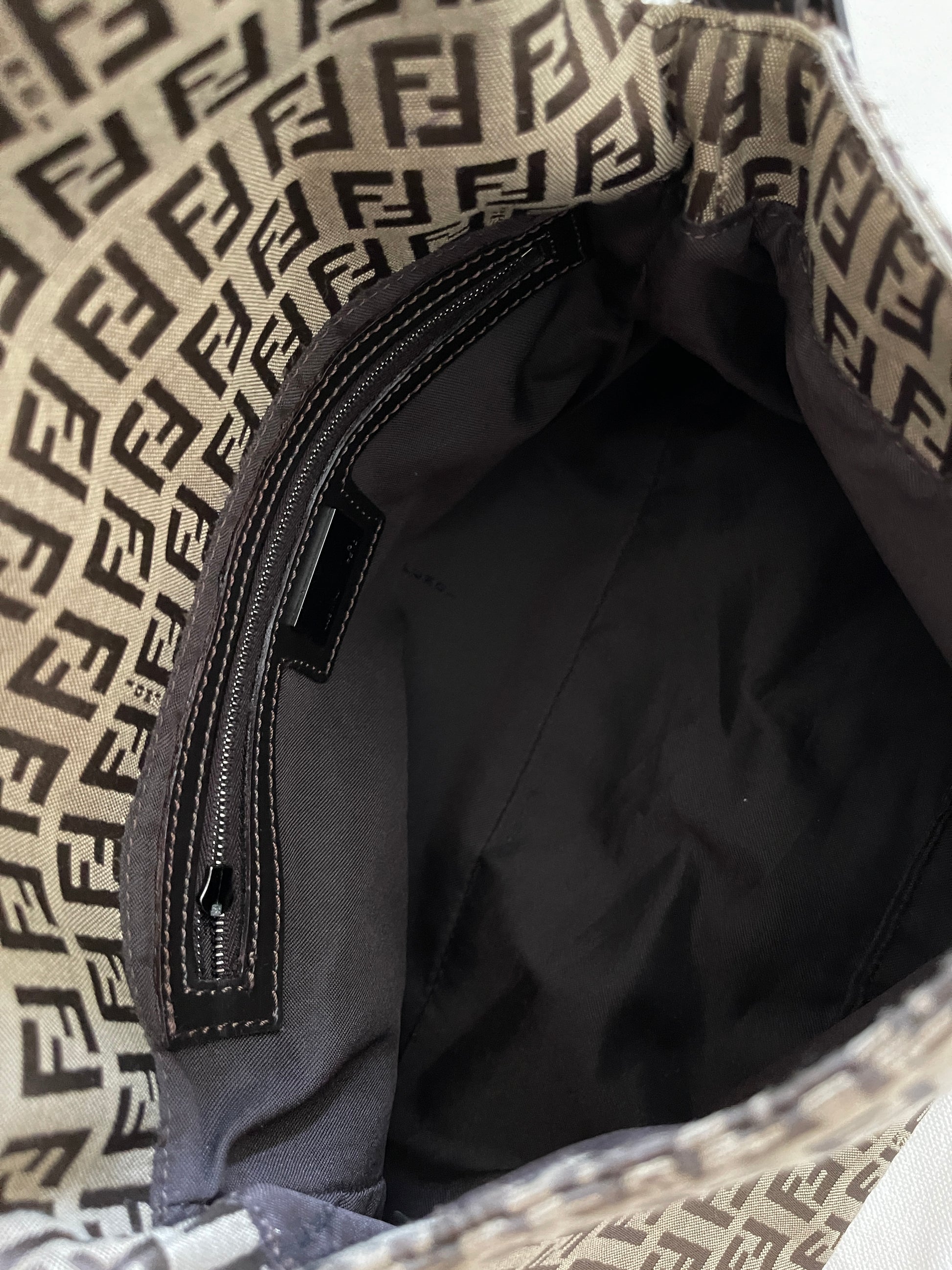 FENDI-Zucchino-Mamma-Baguette-PVC-Leather-Bag-Black-8BR001 – dct
