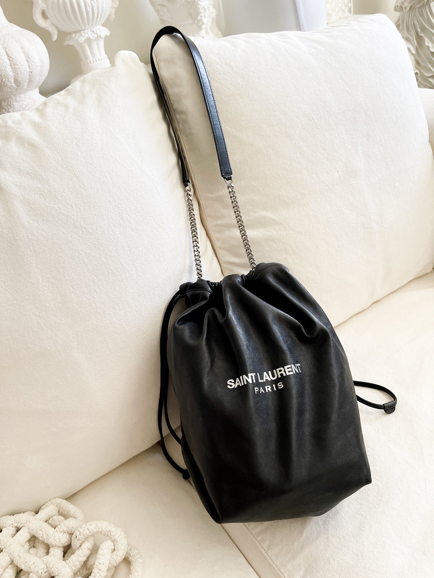 YSL Drawstring Bucket Bag