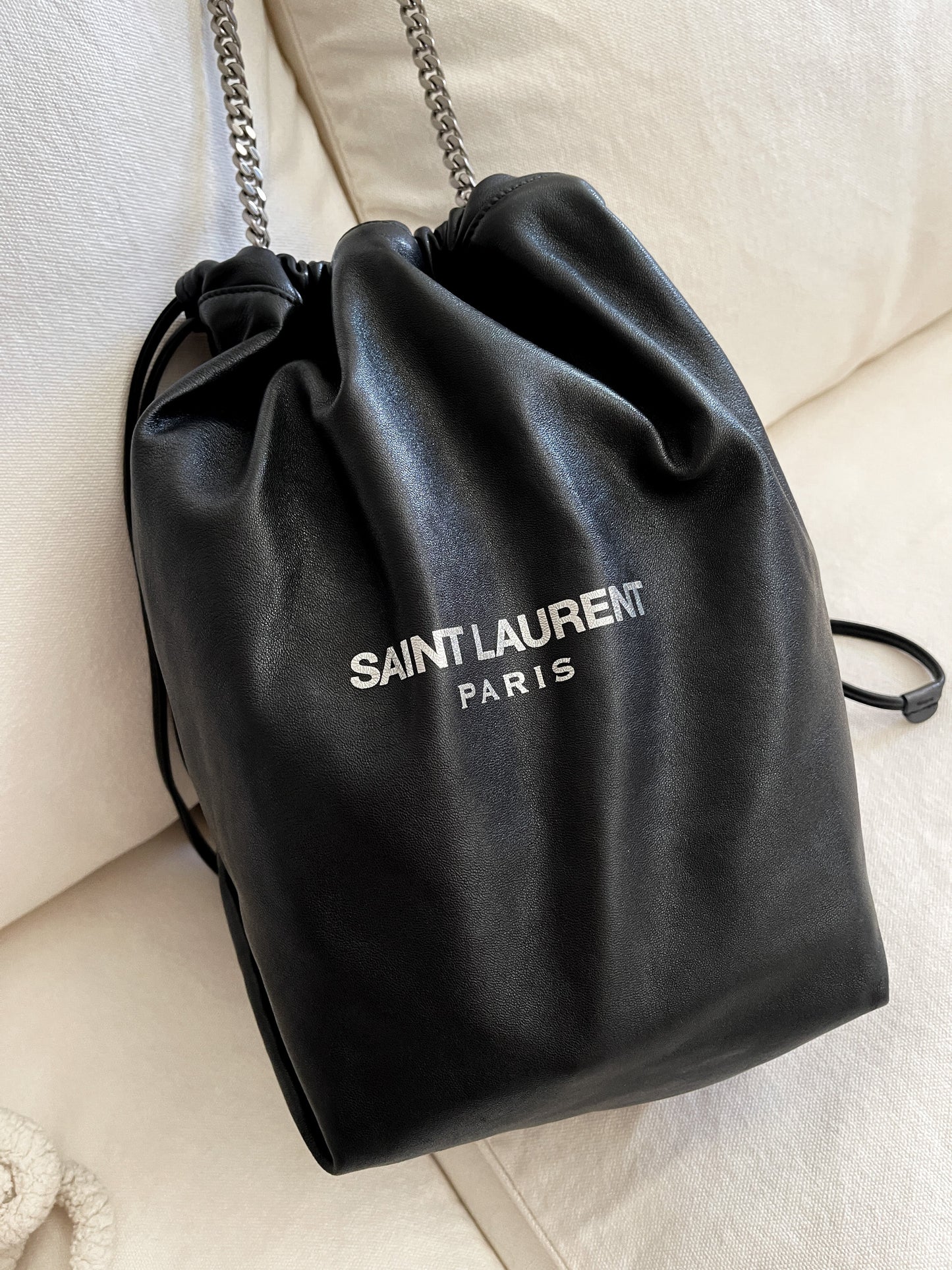 YSL Drawstring Bucket Bag