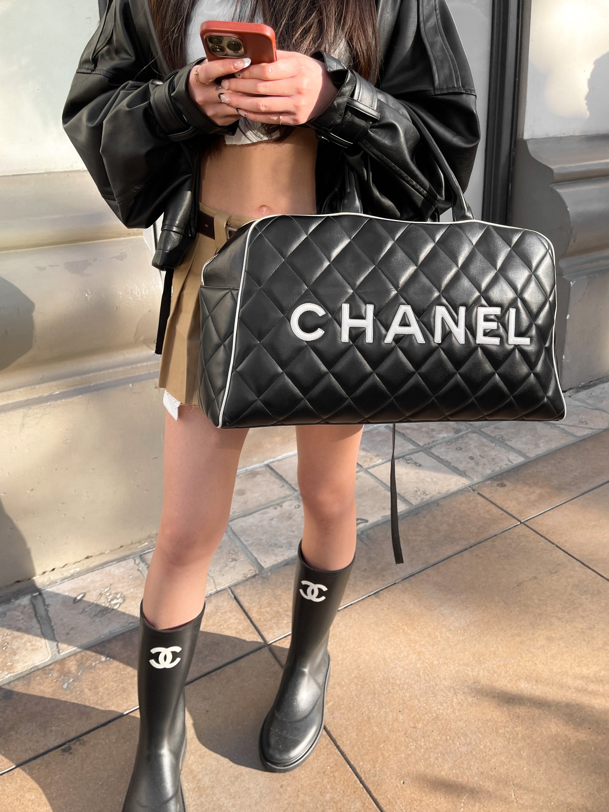 Chanel Carry Around Bowling Bag