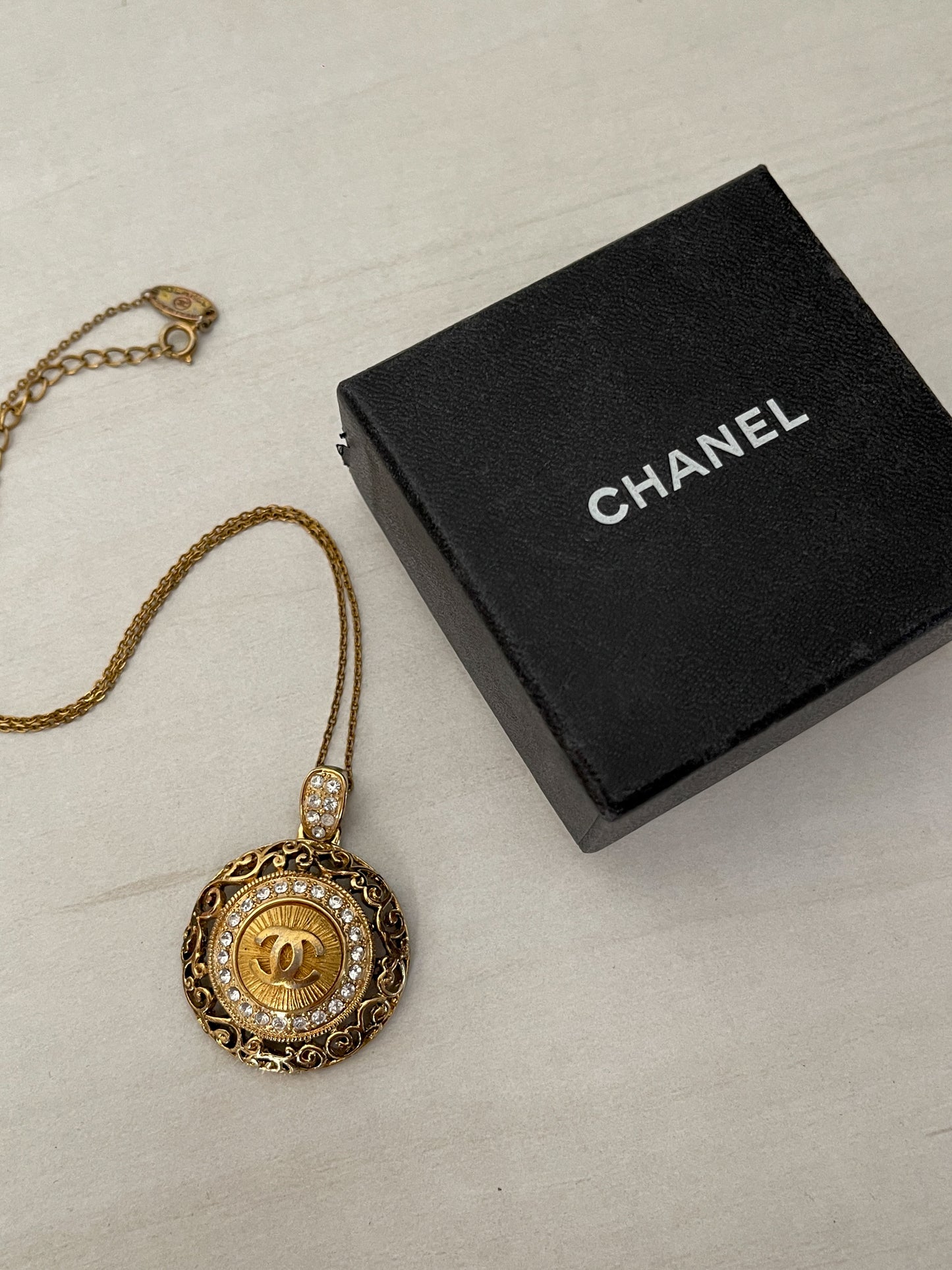 Vintage CHANEL Coco Rhinestone Necklace